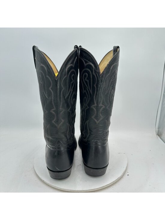 Kenny Rogers Men Size 12D Black Leather Pull On Western Cowboy Boot main image 10
